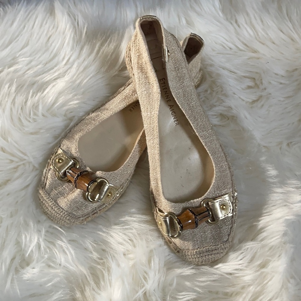 Metallic Etienne Aigner 6.5 Espadrilles Horsebit